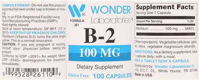 B-2 100 mg label