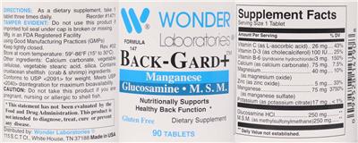 Back-Gard+ label