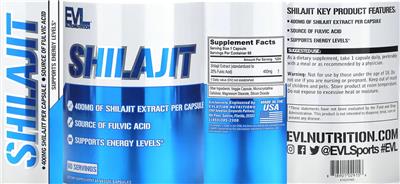 Shilajit 400 mg label