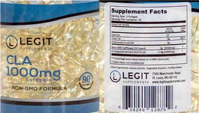 CLA 1000 mg label