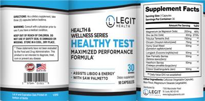 Healthy Test label
