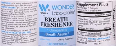 Breath Freshener label