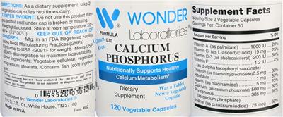 Calcium Phosphorus label
