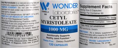Cetyl Myristoleate 1000 mg label