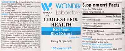 Cholesterol Health label