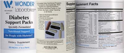 Diabetes Support Packs label
