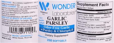 Garlic Parsley label