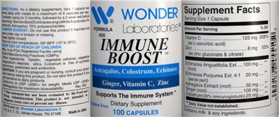Immune Boost label