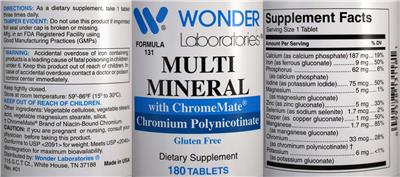 Multi Mineral with ChromeMate label