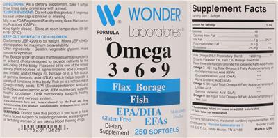 Omega 3 6 9 label