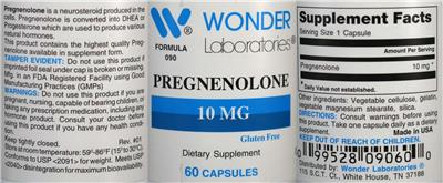 Pregnenolone 10 mg label