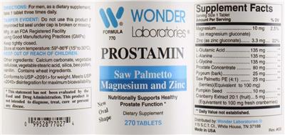Prostamin label