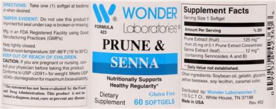 Prune & Senna label