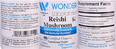Reishi Mushroom label