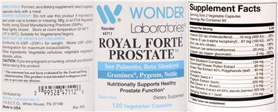 Royal Forte Prostate label