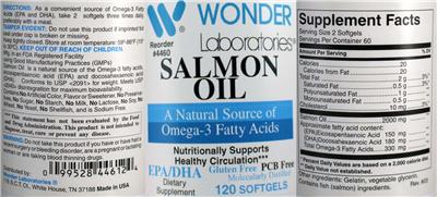 Salmon Oil label