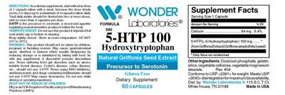5-HTP 100 label