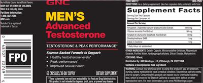Advanced Testosterone label