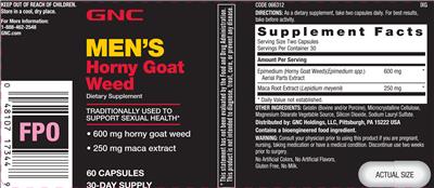 Horny Goat Weed label