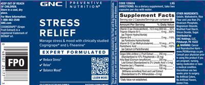 Stress Relief label