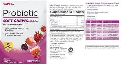 Soft Chews with Fiber Mixed Berry label