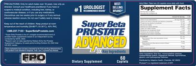 Super Beta Prostate Advanced label