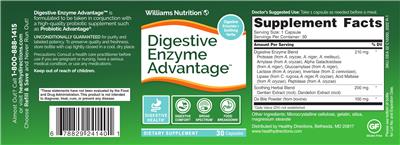 Digestive Enzyme Advantage label