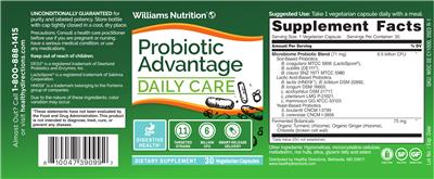 Probiotic Advantage Daily Care label