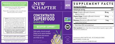 Concentrated Superfood Ginger label