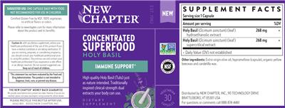 Concentrated Superfood Holy Basil label