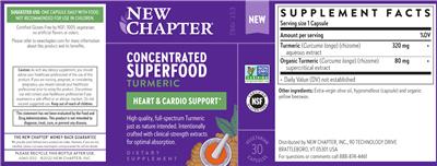Concentrated Superfood Turmeric label