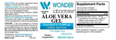 Aloe Vera Gel label