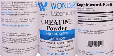 Creatine Powder label