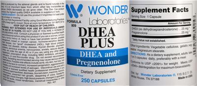 DHEA Plus label