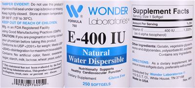 E-400 IU label