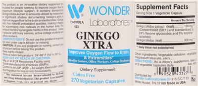 Ginkgo Xtra label