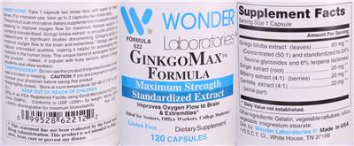 GinkgoMax Formula label