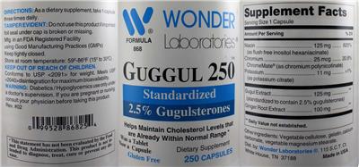 Guggul 250 label
