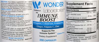 Immune Boost label