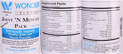 Joint 'N Muscle Pack label