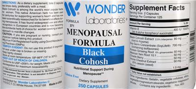 Menopausal Formula label