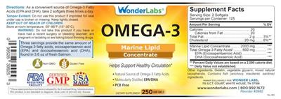 Omega-3 Marine Lipid Concentrate label