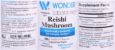 Reishi Mushroom label