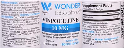Vinpocetine 10 mg label