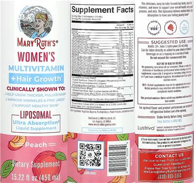 Women's Multivitamin Peach label