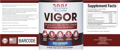 Vigor Blue Raspberry label