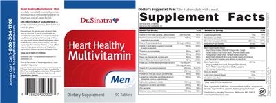 Heart Healthy Multivitamin Men label