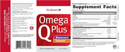 Omega Q Plus Resveratrol and Turmeric label