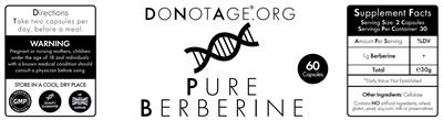Pure Berberine label