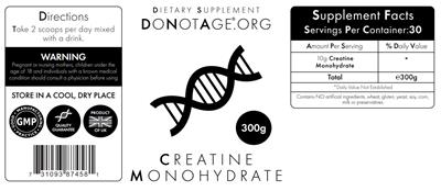 Creatine Monohydrate label